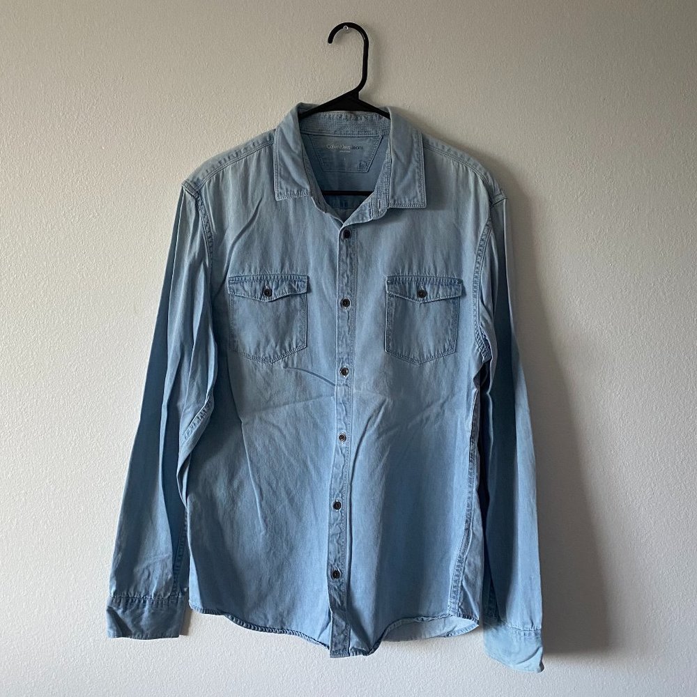 Calvin Klein Mens Button Down Casual Shirt